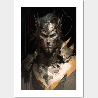 Warrior Portrait Fantasy Painting Dark Character Wild Spirit Epic Posters and Art